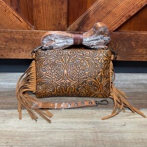 Montana West Tooled Clutch / Crossbody NWT